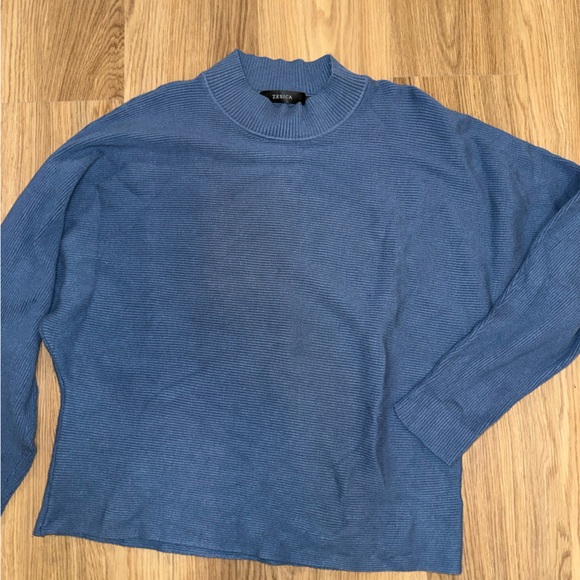 ZESICA TURTLENECK BATWING SLEEVE RIBBED KNIT SWEATER - Picture 3 of 4